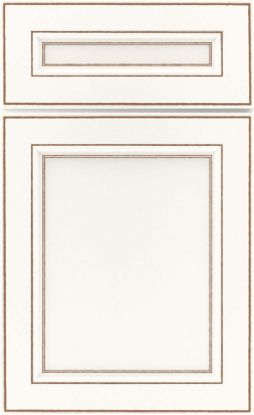 Picture of Haskett - Painted - White w/ Toasted Almond Penned